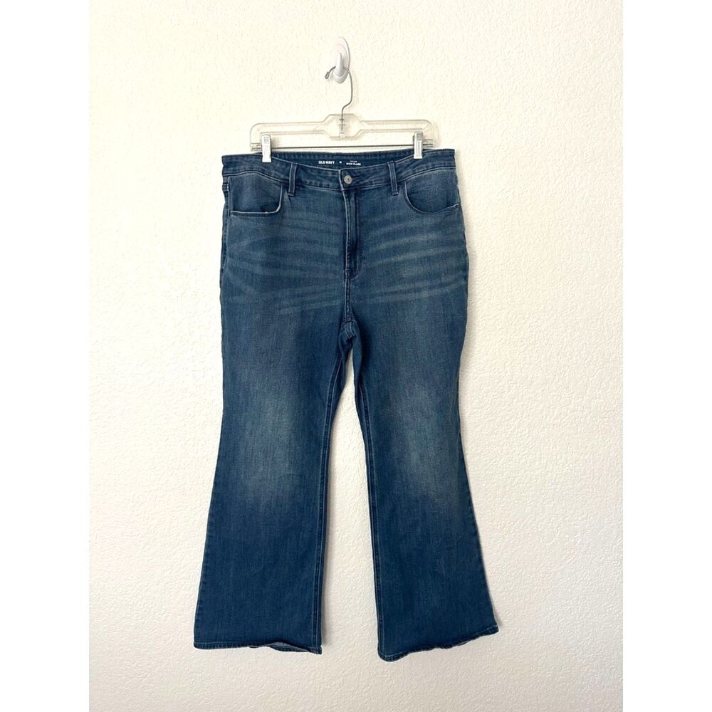 Old Navy Wow Flare Jeans Dark Wash Size 16